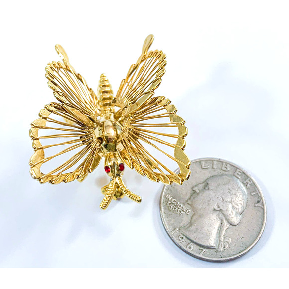 Butterfly Trembler Pin/Brooch - Picture 4 of 7